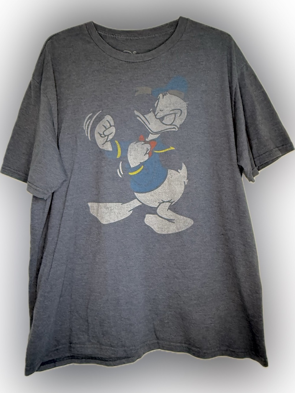 Disney Angry Donald Duck Adult Gray T-Shirt Size XL